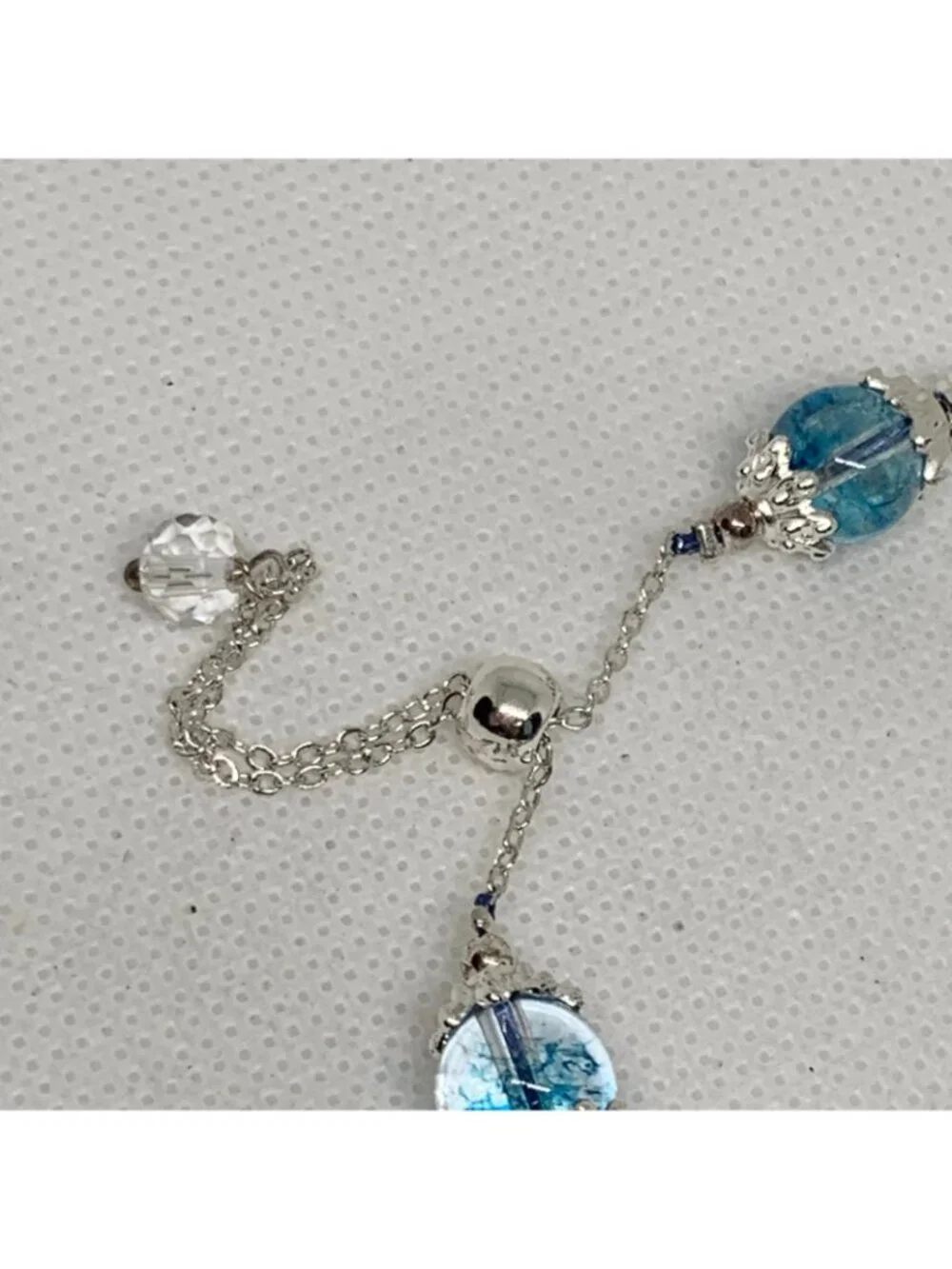 Women’s silver tone watch quartz 31mm mop dial beads adjustable band running